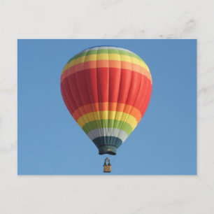 Carte Postale Ballon à air chaud arc-en-ciel