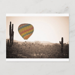 Carte Postale Ballon à air chaud dans le désert de Sonoran en Ar