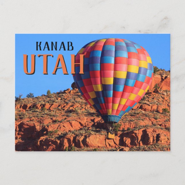 Carte Postale Ballon à air chaud Kanab Utah (Devant)