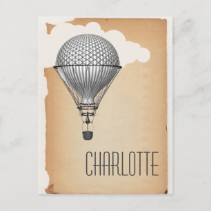 Carte Postale Ballon à air chaud Steampunk