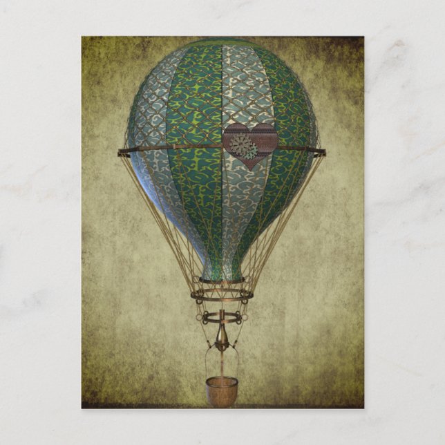 Carte Postale Ballon à air chaud Steampunk II (Devant)