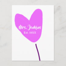 Ballon cœur rose Mme ajouter nom est. Ajouter anné