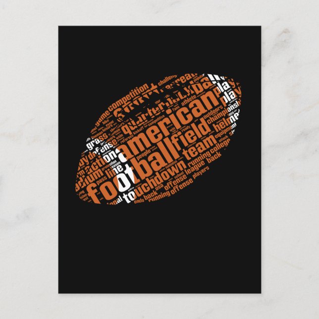 Carte Postale Ballon Créatif de Football Américain (Devant)