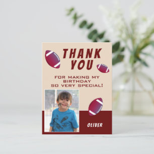 Carte Postale Ballon de football américain Photo de joyeux anniv