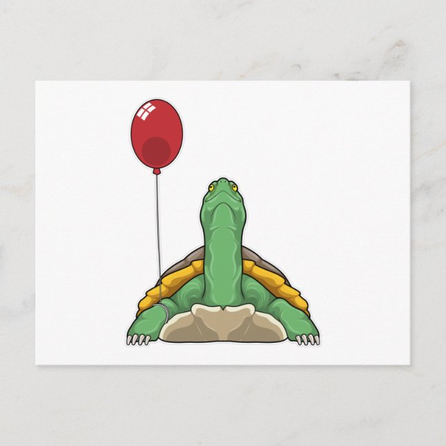 Carte Postale Ballon Tortue (Devant)