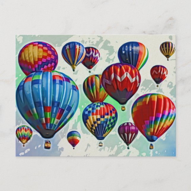 Carte Postale Ballons à air chaud (Devant)