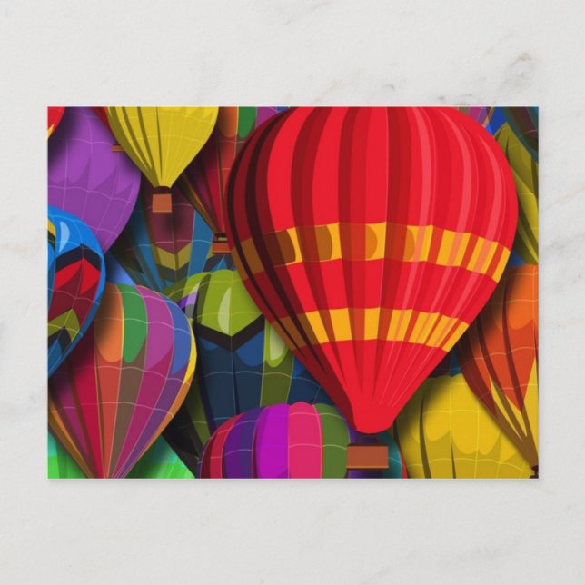 Carte postale Ballons à air chaud coloré (Devant)