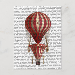 Carte Postale Ballons à air chaud en cascade rouge