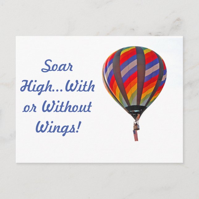 Carte Postale Ballons à air chaud - Message positif (Devant)