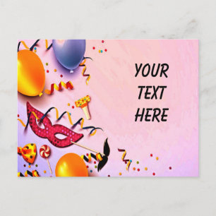 Carte Postale Ballons Brillants & Tourbillon de Bonbons