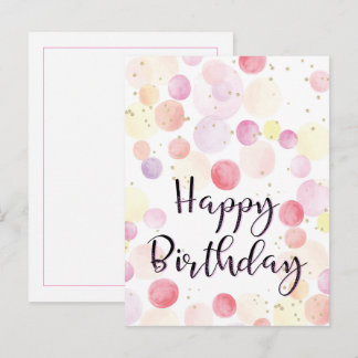 Carte Postale Ballons Colorés Joyeux Anniversaire Rose 