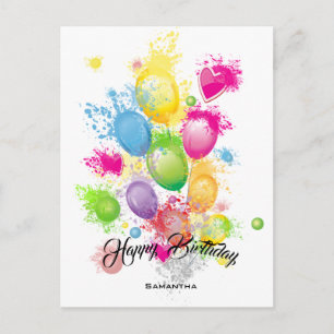 Carte Postale Ballons d'anniversaire