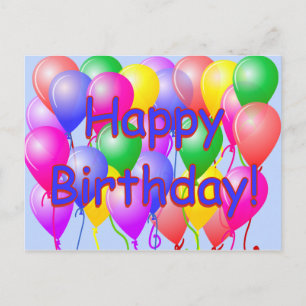 Carte postale Ballons d'anniversaire heureux