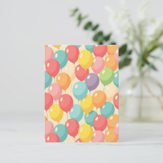 Carte Postale Ballons de fête de différentes couleurs