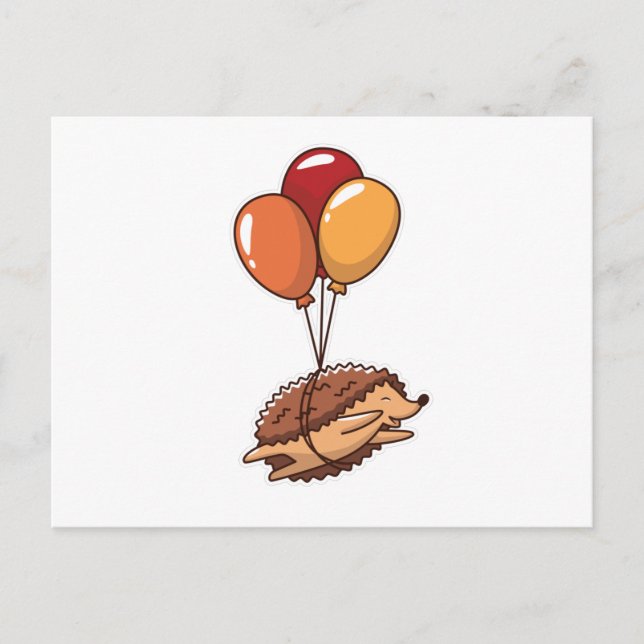 Carte Postale ballons de hérisson (Devant)