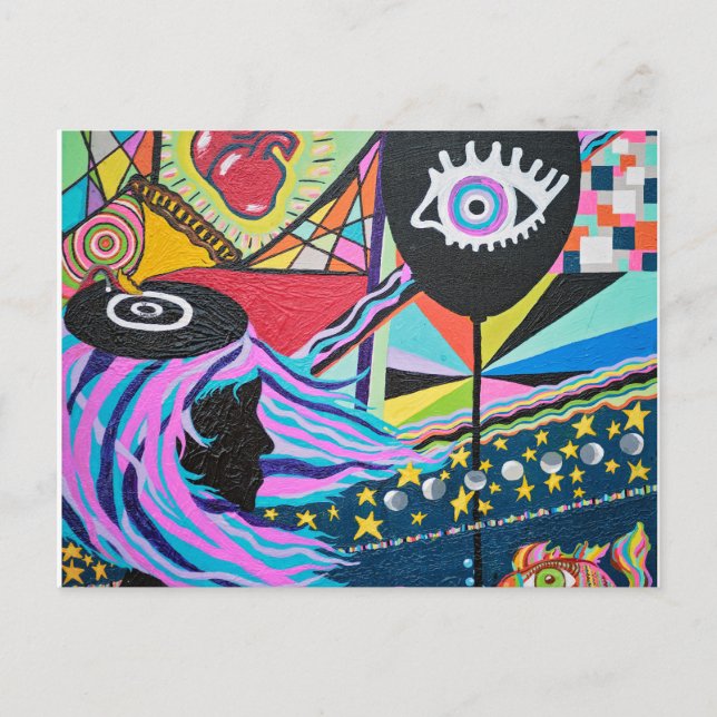 Carte Postale Ballons noirs (Devant)