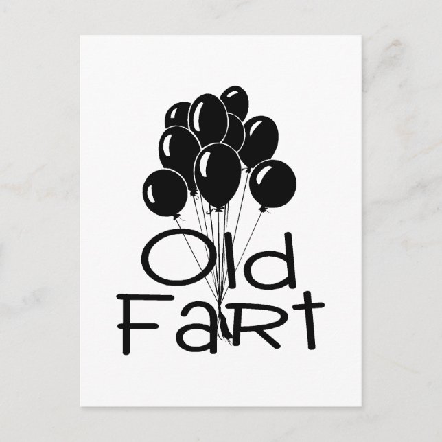 Carte Postale Ballons noirs vieux panier (Devant)