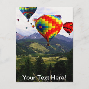 Carte Postale Balloon à air chaud dans les Rocheuses