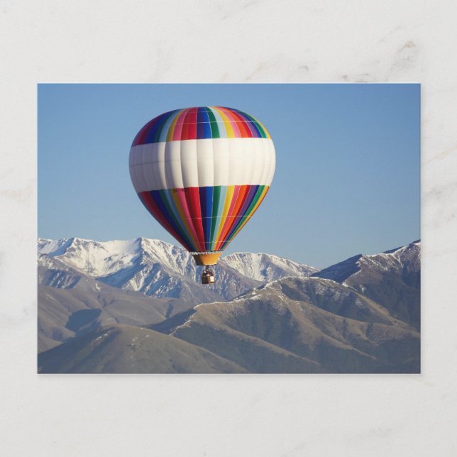Carte Postale Balloon à air chaud, près de Methven, Canterbury (Devant)