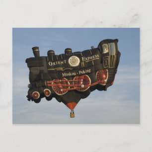 Carte Postale Balloon prendre un train