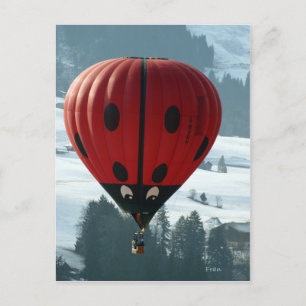 Carte Postale ballooning with lady bug