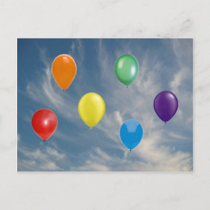 Carte Postale Balloons Rainbow Pride