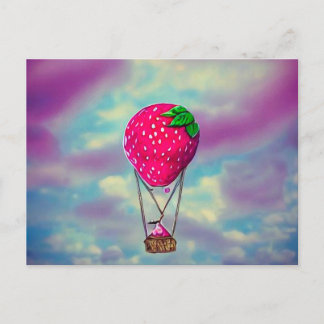 Carte Postale Ballotte à air chaud Little Strawberry