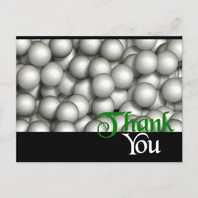 Carte Postale Balls de golf Merci (Devant)