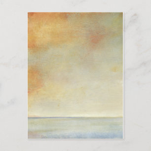 Carte Postale Balnéaire avec coucher de soleil Orange