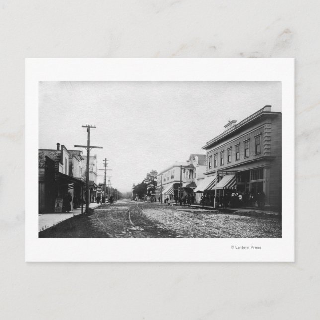 Carte Postale Balnéaire, Oregon Main Street View Photographie (Devant)