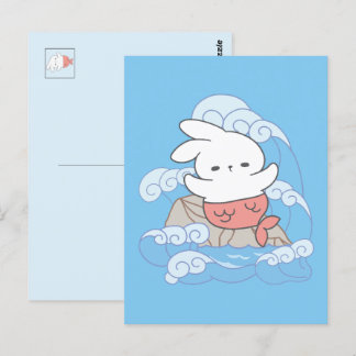 Carte Postale Balnéaire Whimsy Mer-Bunny Adventure