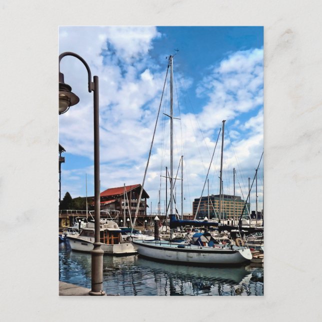 Carte Postale Baltimore MD - Marina près de Fells Point (Devant)