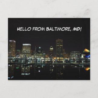 Carte Postale Baltimore Skyline
