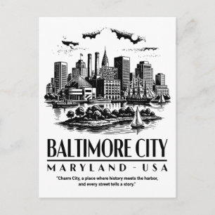 Carte Postale Baltimore Ville Maryland États-Unis