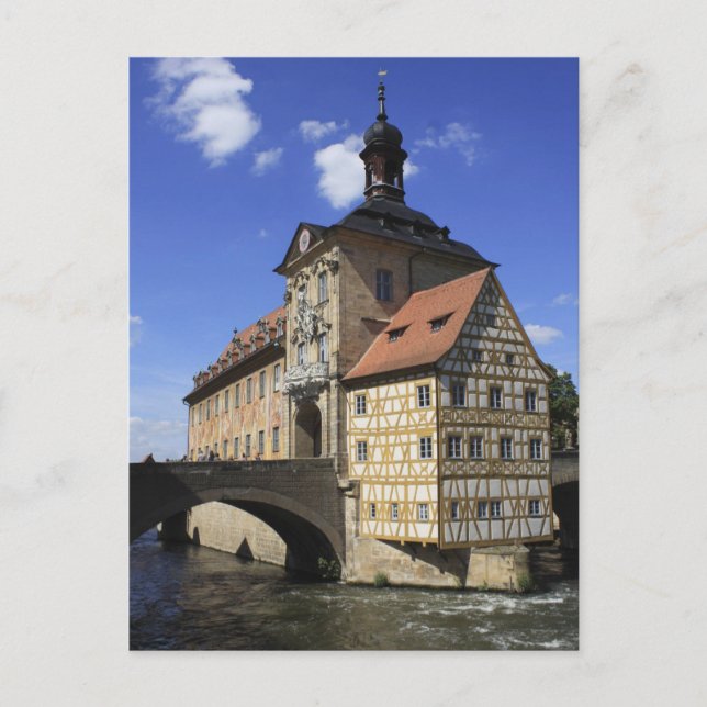 Carte Postale Bamberg, le Rathaus allemand (Devant)