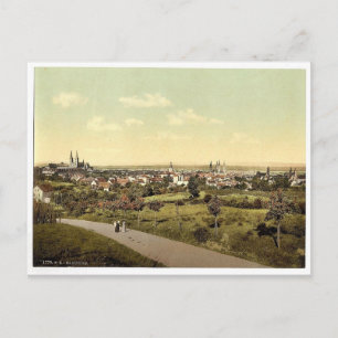 Carte Postale Bamberg, vue générale, Bavière, Allemagne vintage 