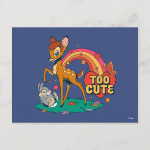 Carte Postale Bambi et ses amis   Trop mignon