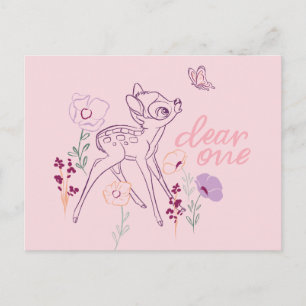 Carte Postale Bambi & Papillon - Cher