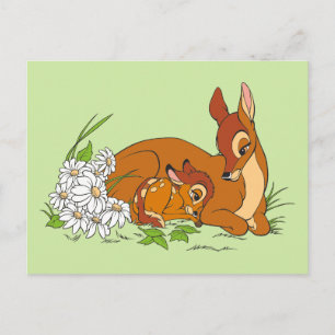 Carte Postale Bambi Se Repose Avec Sa Mère