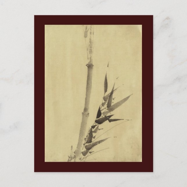Carte Postale Bambou, art japonais Hokusai (Devant)