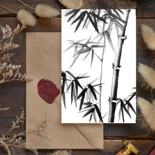 Carte Postale Bambou - style chinois - sans cadre