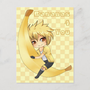 Carte Postale Banana Boy chibi