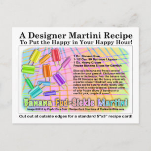Carte postale Banana Fud-Sickle Martini Recette Ca