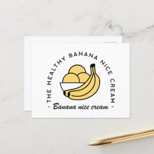 Carte Postale Banane belle crème santé fruits faits maison esthé
