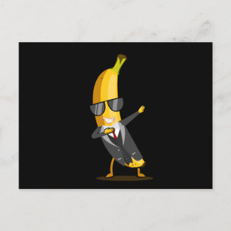 Carte Postale Banane cool avec costume - Dab Funny Dancing Fruit