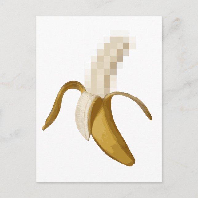 Carte Postale Banane pelée à la censure (Devant)