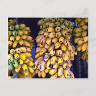 Carte Postale Bananes à vendre au marché, Porto Rico