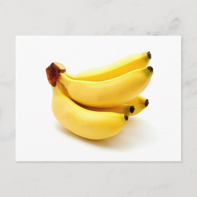 Carte Postale Bananes de Lady Finger sur un arrière - plan blanc (Devant)