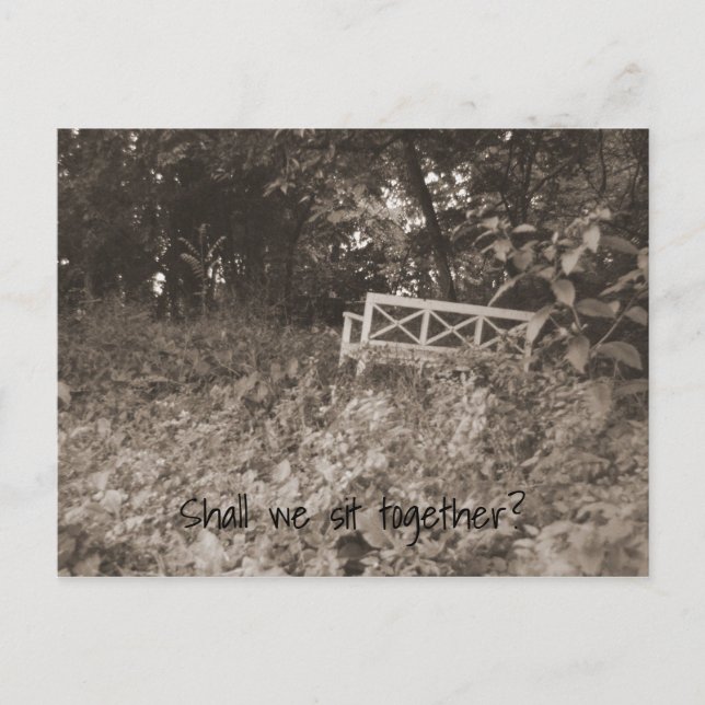 Carte Postale Banc blanc (Devant)