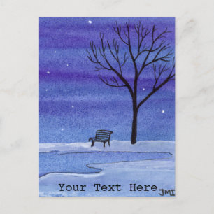 Carte Postale Banc de l'étang 